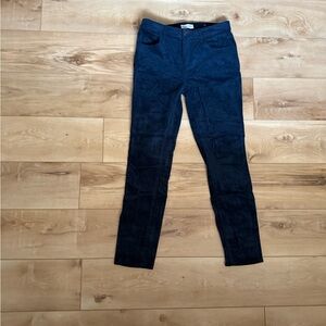 LOFT Midnight Blue Suede Trousers
